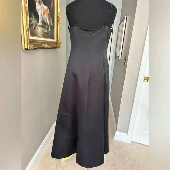 Cachet Vintage Tuxedo Contrast Princess Gown Split Front Evening Gown 16 - Picture 7 of 16